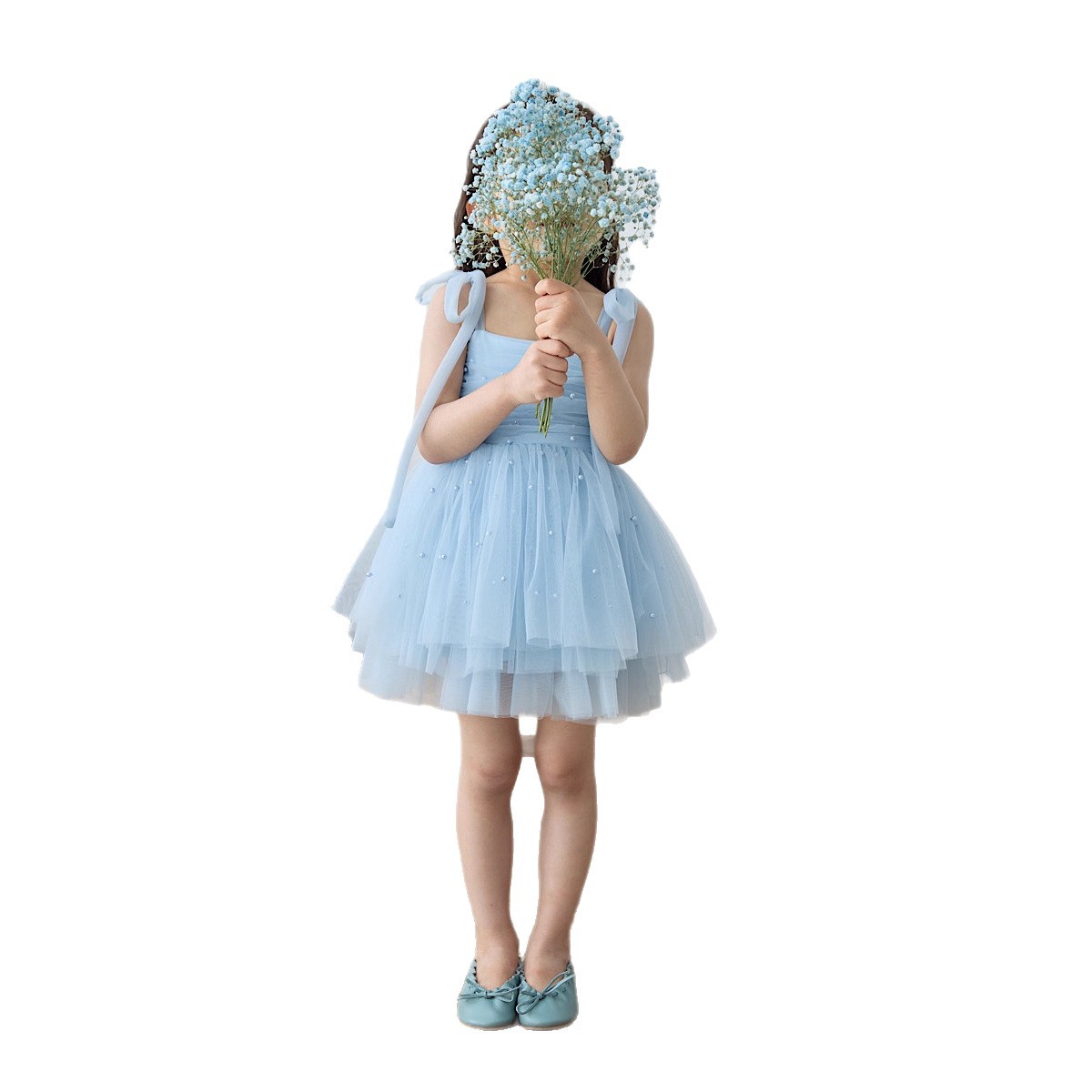 Girls' Spring New Style Suspender Princess Dress