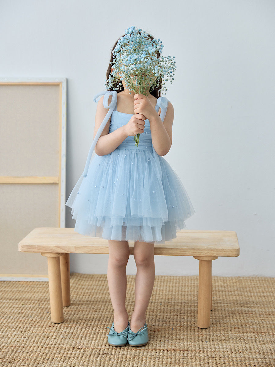Girls' Spring New Style Suspender Princess Dress