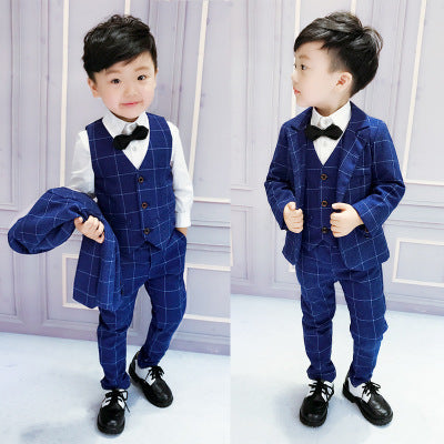 Boys 3 Piece Suit – Kids Formal Blazer, Waistcoat & Trousers Set for Weddings & Parties