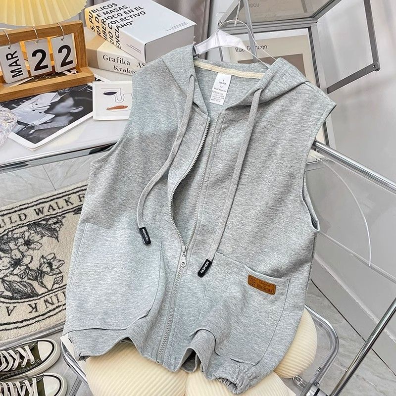 Designer-style Preppy Vest Top Cardigan For Outerwear