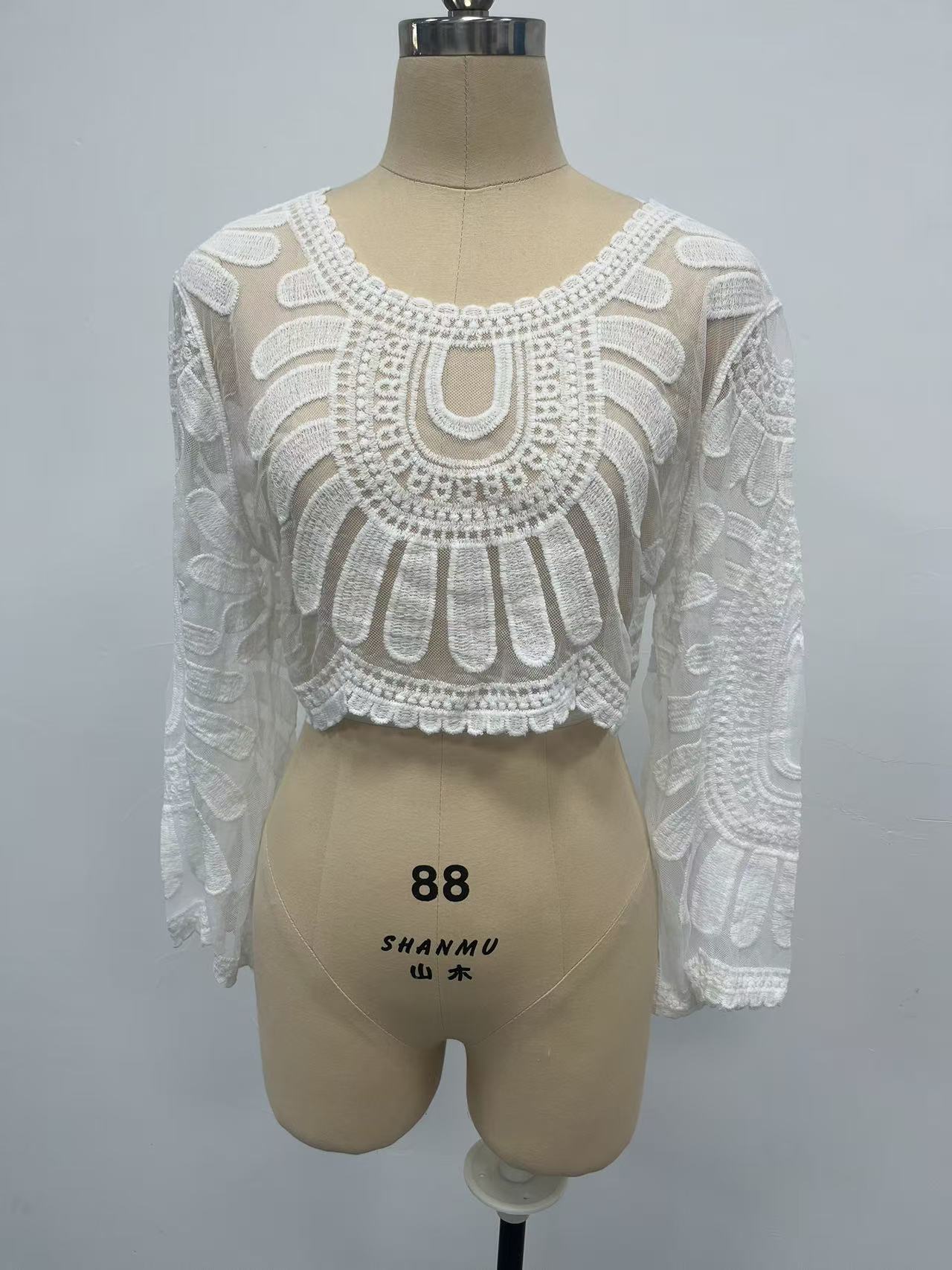 White beach cover up cardigan for women swimwear