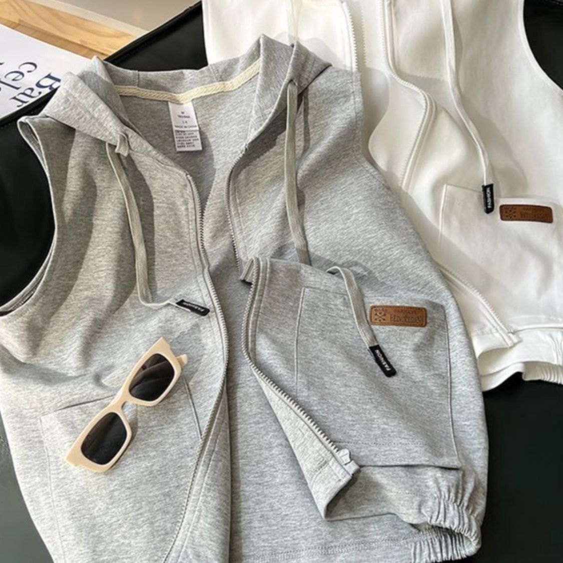 Designer-style Preppy Vest Top Cardigan For Outerwear