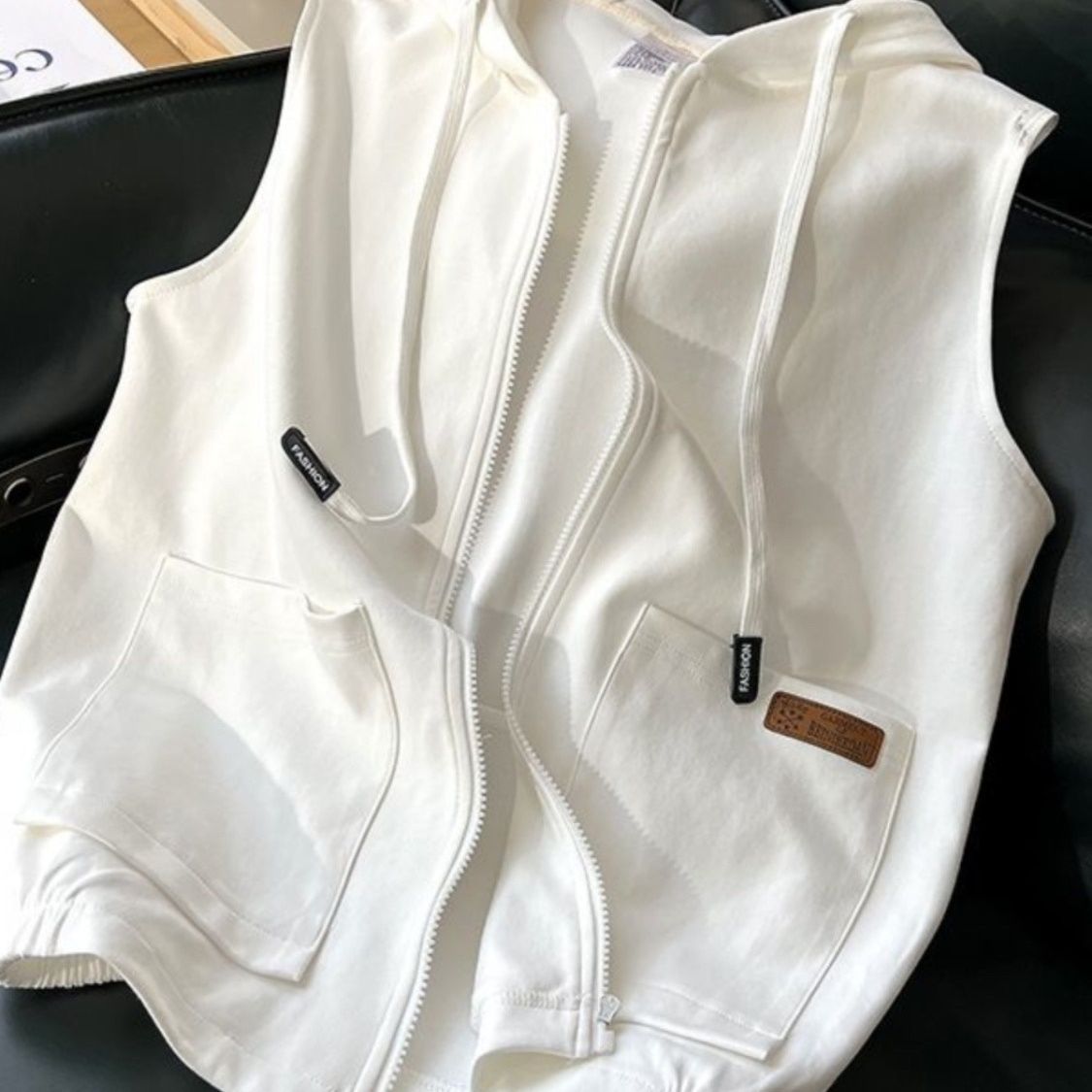 Designer-style Preppy Vest Top Cardigan For Outerwear
