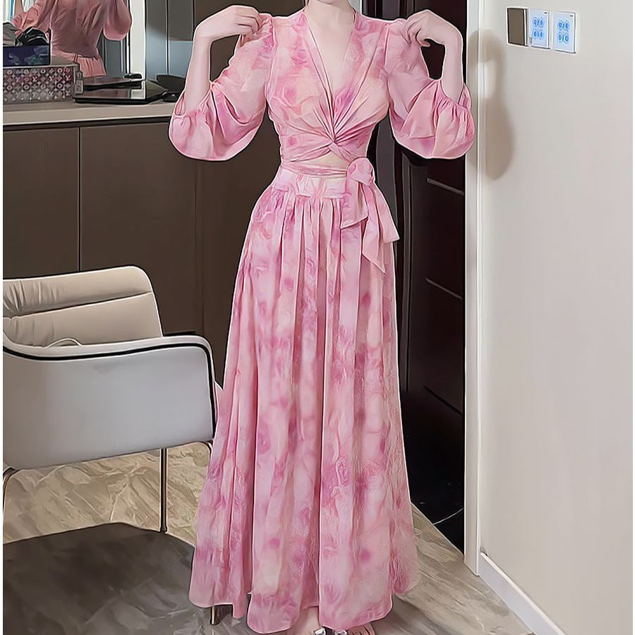 High-waisted Skirt Two-piece Set