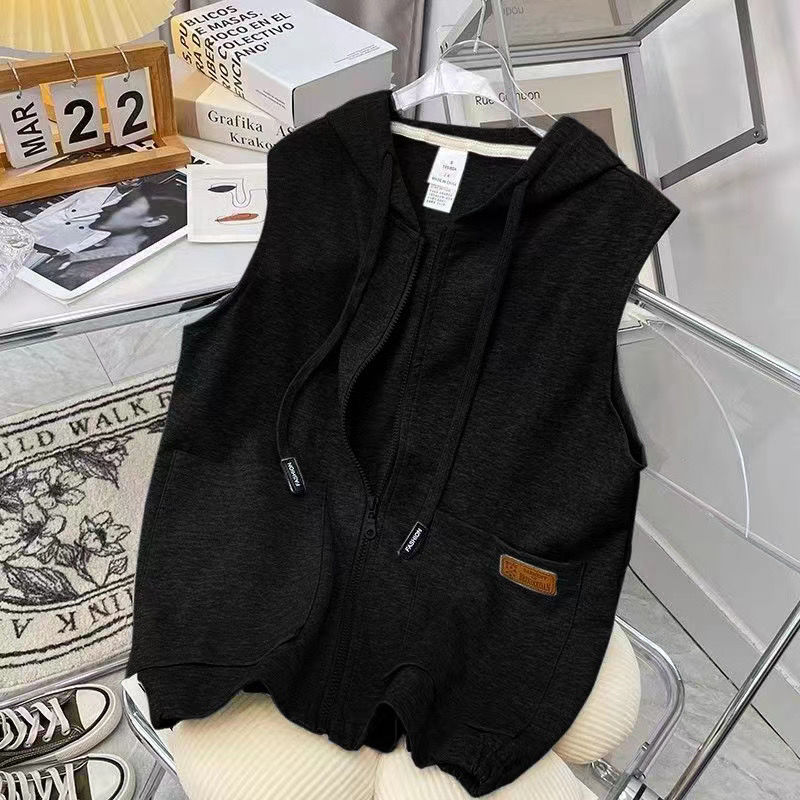 Designer-style Preppy Vest Top Cardigan For Outerwear