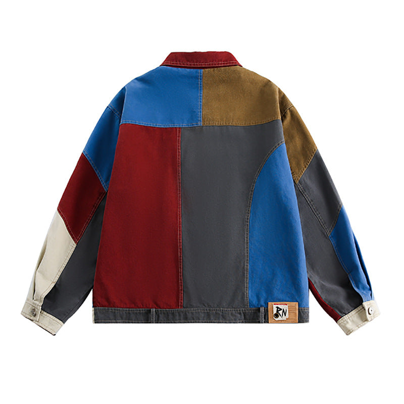 Stitching Loose Jacket Men And Women