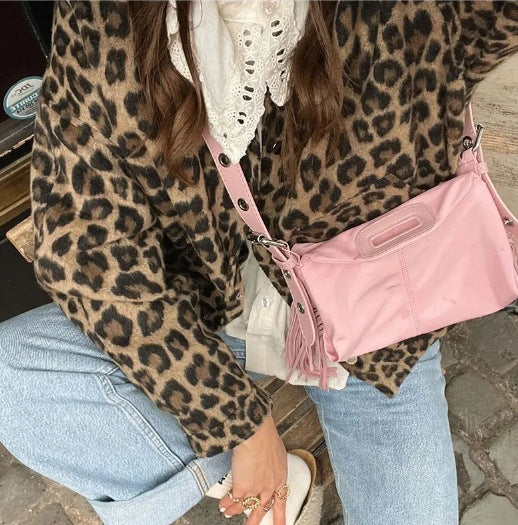 Women's Long Sleeved Leopard Print Jacket Jacket