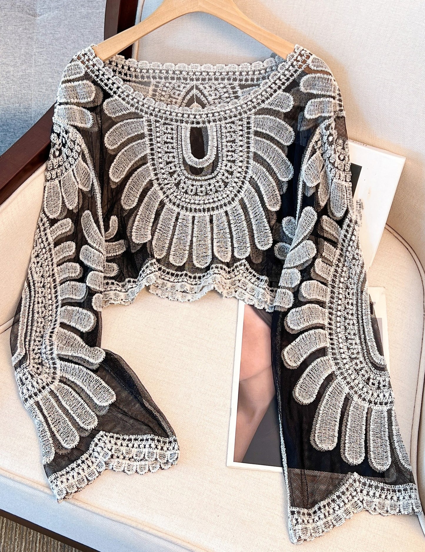 Fashionable women’s swimwear layering top