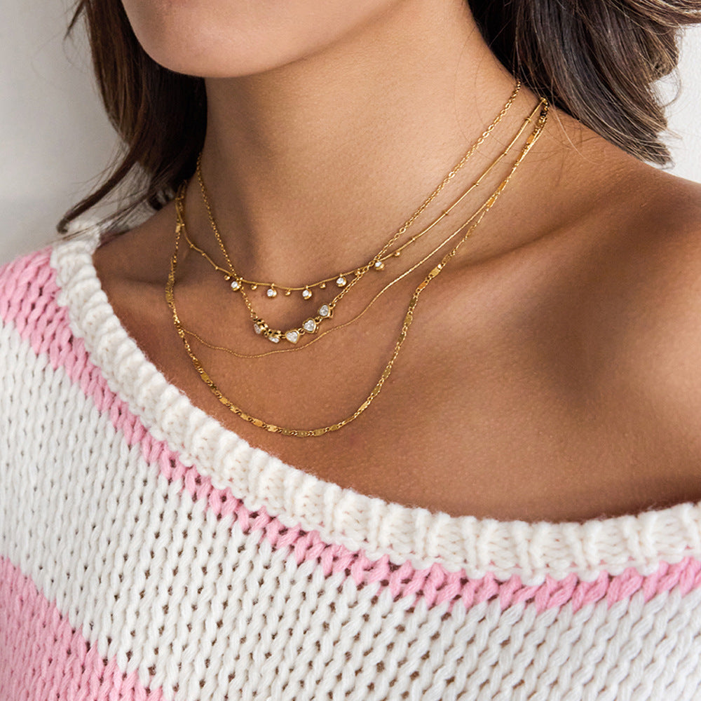 Love Zircon Necklace Accessories For Women
